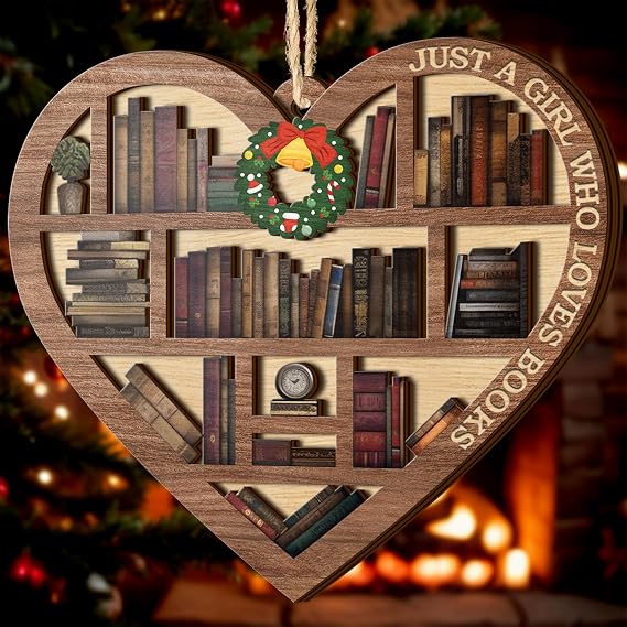V VIBEPY Christmas Ornament 2025, Gift Idea for Christmas (Book Ornament)