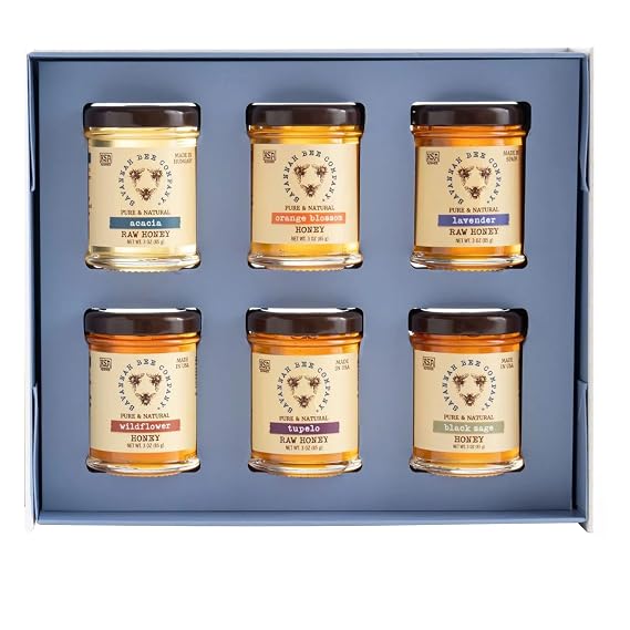 Blossom to Bottle Honey Sampler Gift Set, 6 Varieties