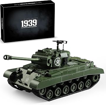 1703 Pieces Military M26 Pershing Heavy Tank Model Building Sets Compatible with Lego, WW2 Army Toys Tanks for Adults, Collectible Gift Ideal for Enthusiasts to Display