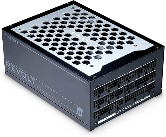 Phanteks (PH-P1600TR_BK01C) Revolt 1600W 80PLUS Titanium, ATX 3. 0, PCIe 5.0, FullyModular, Cable-Less, Power Supply Unit Only (Cables Sold Separately), Black