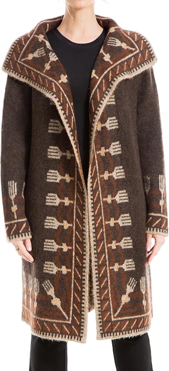Max Studio Women's Spread Collar Sweater Coat