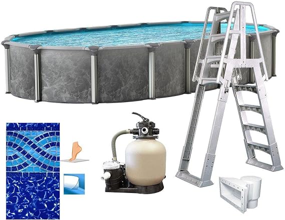 In The Swim 15' x 30' Oval Above Ground Swimming Pool - Emotion Package