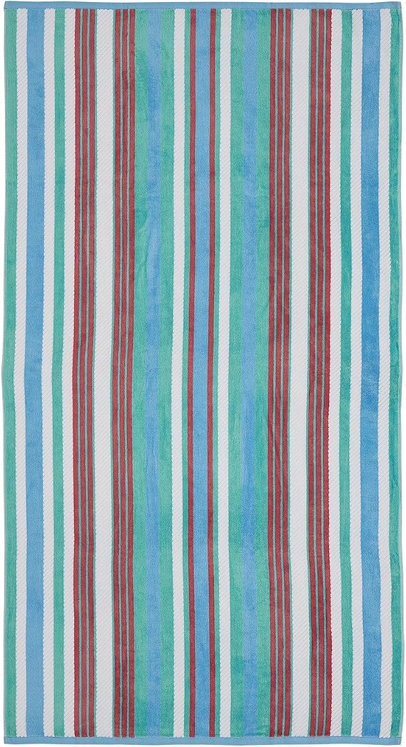 Superior Oversized 2-Piece Beach Towel Set - Quick Drying Cotton Beach Towels, Royalton Textured Rope Summer Towel for Beach, Pool and Jacuzzi; Swim Towel for Kids and Adults 34" x 64", Aqua