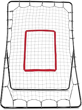 SKLZ PitchBack Baseball and Softball Pitching Net and Rebounder, Black/Red, 2 9" x 4 8"