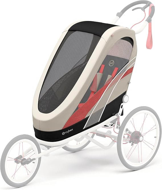 CYBEX ZENO 4-in-1 Multisport Trailer, Compact Fold, Smooth Ride Suspension and Air Filled Tires, Baby Trailer for 6 Months+