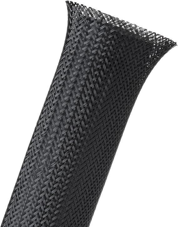 Techflex Flexo PET - 2" - Black - 10 ft piece
