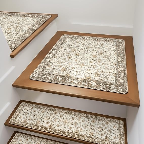 OJIA Stair Treads Non-Slip Landing Mat for Wooden Steps 31"X31" Stair Rugs