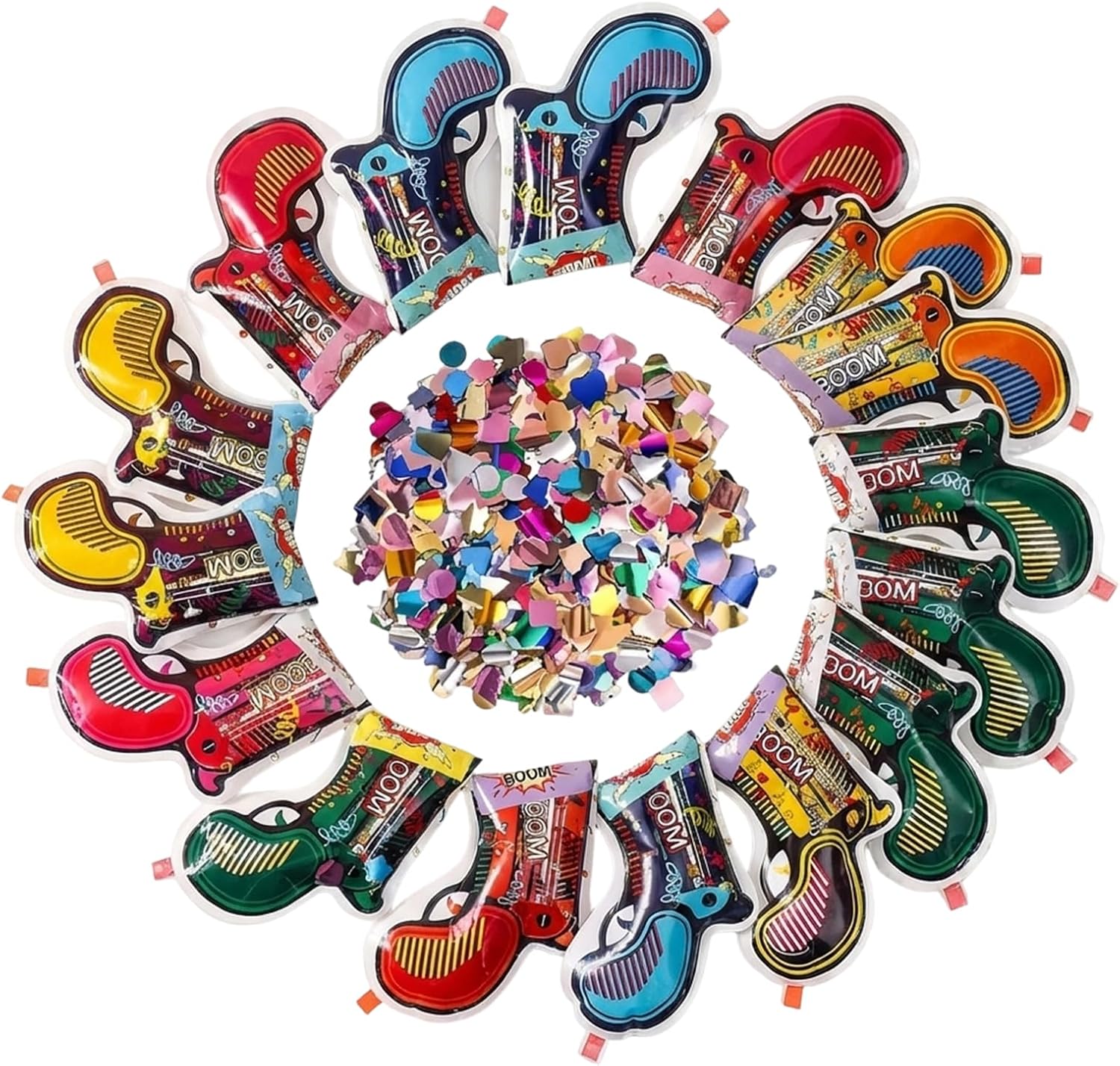 30 Pack Inflatable Confetti Shooters, Non-Pyrotechnic Adult Celebration Tools for Wedding Receptions, Birthdays & Festive Events, Lightweight Party Decorations for Indoor & Outdoor Gatherings