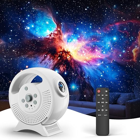 Rossetta 3D Galaxy Projector, 60 Scenes Star Light Projector for Bedroom