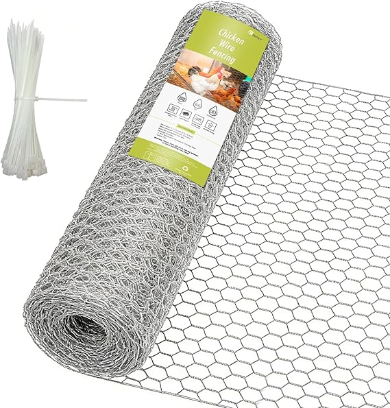 Chicken Wire Fencing, 16.5 Inch x 40 Ft Chicken Wire Mesh for Garden Plants