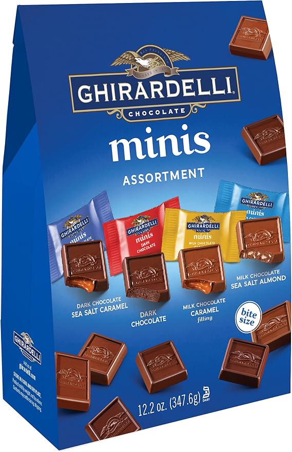 Ghirardelli Assorted Mini Squares Pouch, 12 Ounce, X-Large by Ghirardelli