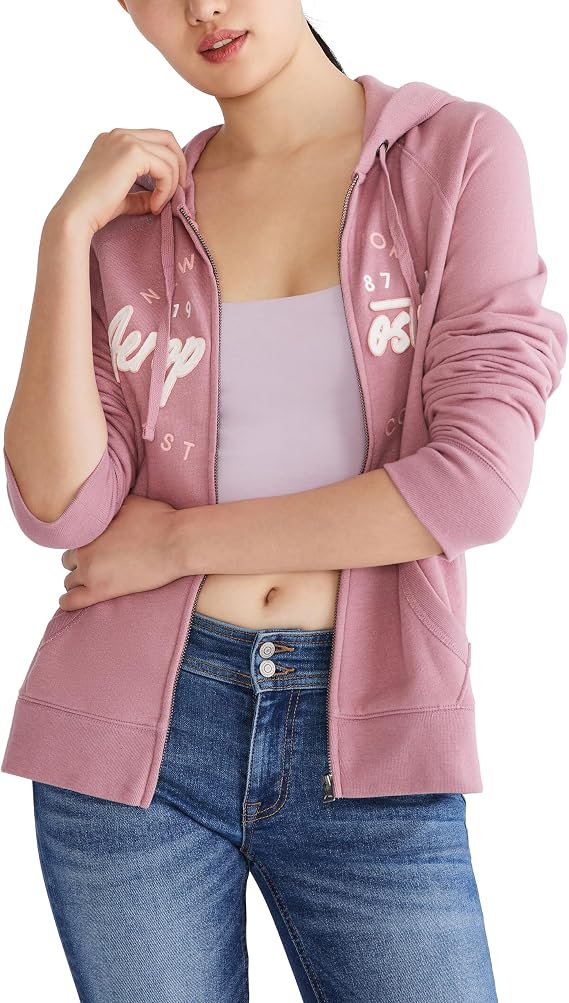 AEROPOSTALE Women's Aero Logo Full Zip Hoodie- Circle/Scripts