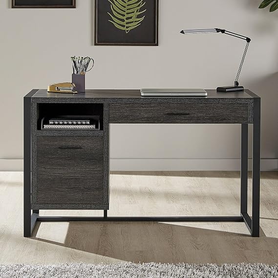 Realspace DeJori 51" W Writing Desk, Charcoal