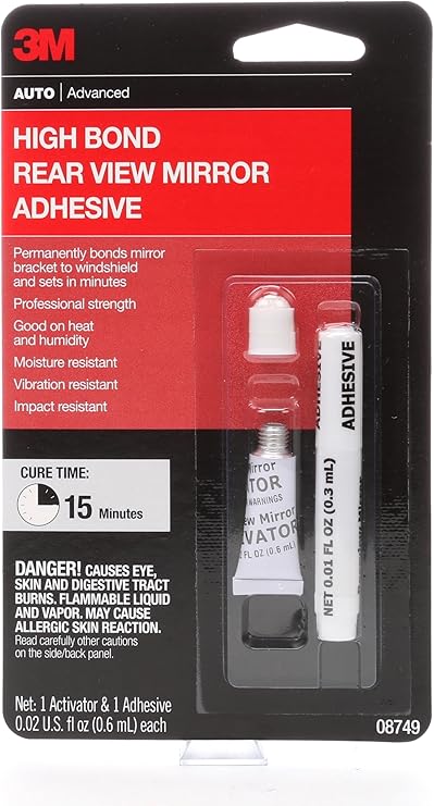 3M Rearview Mirror Adhesive, 08752, 0.02 fl oz