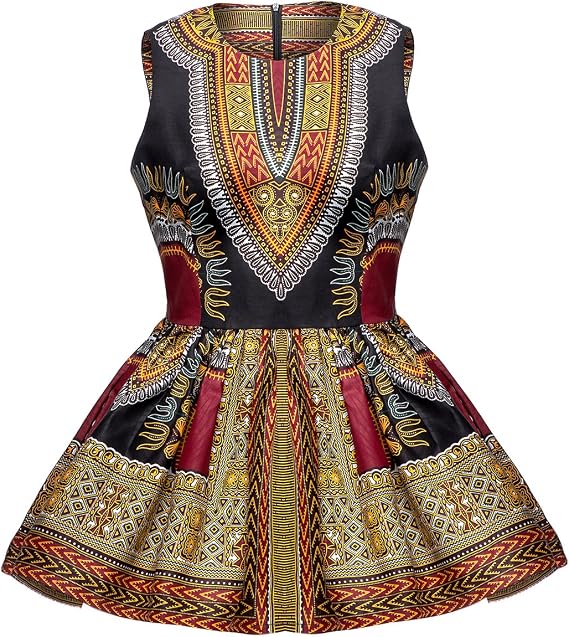 SHENBOLEN Women African Print Shirt Dashiki Traditional Top