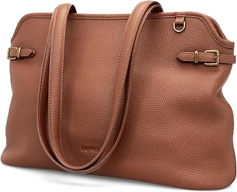 befen Genuine Leather Tote Bag for Women Medium, Soft Leather Shoulder Handbag, Vintage Satchel Purse for Work Daily Use
