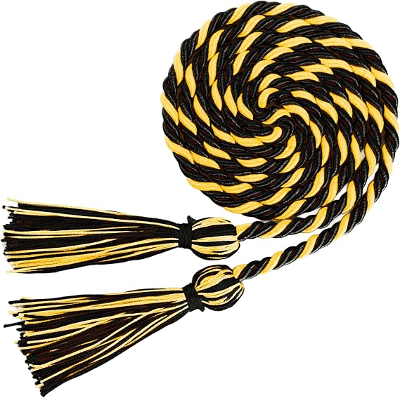 Graduation Cords, Cords for Graduation 2026, Graduation Cords 2026, Graduation Honor Cord with Tassel, Graduation Ropes Cords, Graduation Honor Cord for Bachelor Gown Master Doctoral, Black Gold