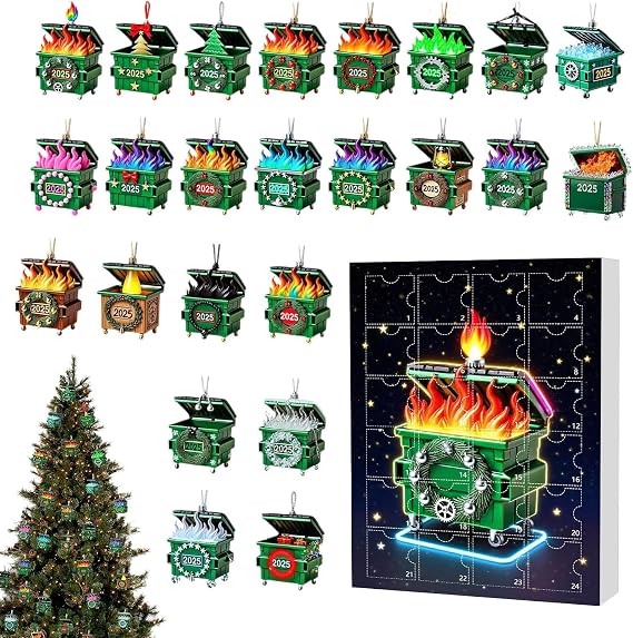 2025 Christmas Advent Countdown Calendar Ornament 2D Acrylic Ornament