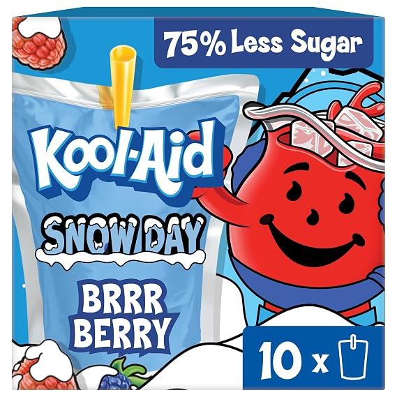 Kool-Aid Drink, 10 ct Box Snow Day Brrr Berry, 6 oz Pouches