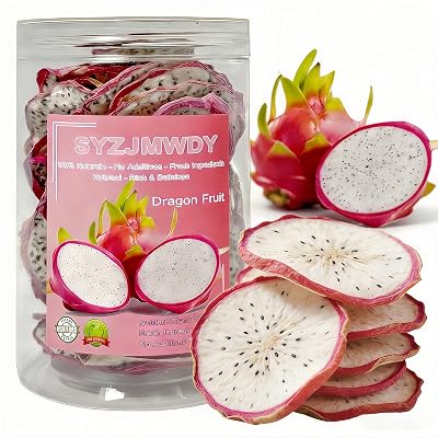 Premium Drying White Dragon Fruit Chips 5oz 150g | Crispy Exotic Fruit Snacks