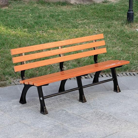Park Bench,Outdoor Garden Bench,Wooden seat,Double Outdoor Bench with backrest, for Squares, Parks, and Residential AreasSize:150X53X70cm