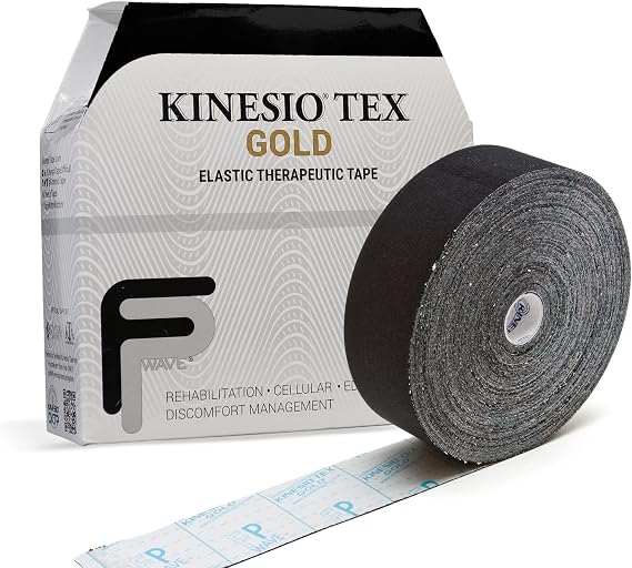 2" Kinesio Tex Gold W/R Black FP Bulk