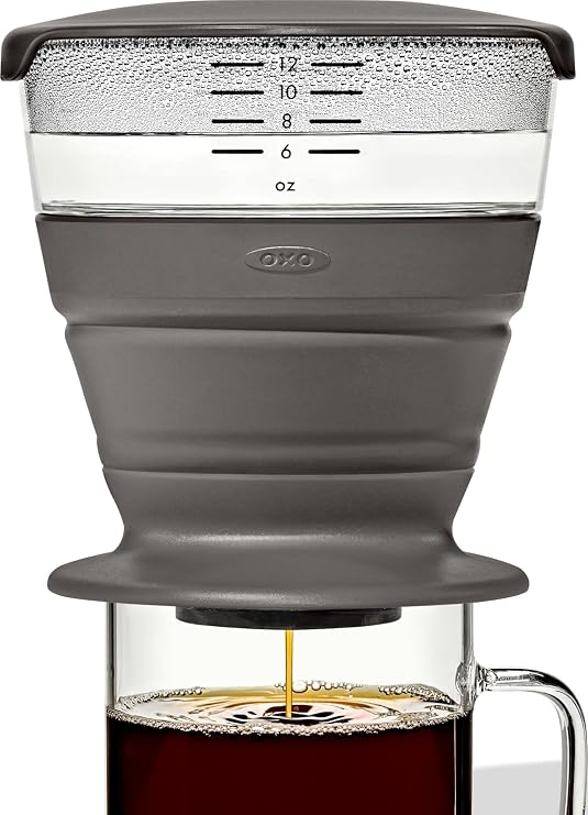 OXO Brew Collapsible Pour-Over Travel Coffee Maker with Storage Case