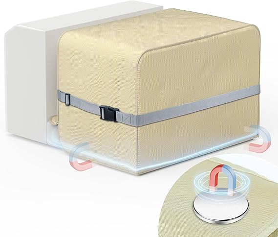 Air Jade Window Air Conditioner Cover, Compatible with Midea U-Shaped Window AC Unit, Outdoor Waterproof Heavy Duty AC Cover for Outside with Adjustable Straps, Dustproof & Windproof