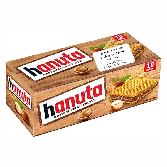 Ferrero Hanuta Wafers Filled with Hazelnut Cream (10 Pcs Box)
