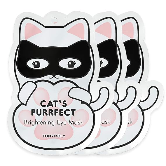TONYMOLY Cats Purrfect Under Eye Patches - Hydrating, De-Puffing, 3ct | Milk protein deeply moisturizes, softens, and nourishes the delicate under-eye area