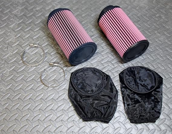2 x Banshee K+N style air filters Mikuni STOCK SIZE carbs pods + OUTERWEARS