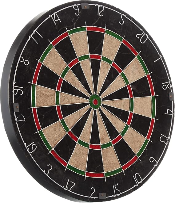 delta spor Sisal Dart Seti 45 Cm (18 İnç) Büyük Boy + 6 Dart Oku (18 Gr) Hedef Tahtası
