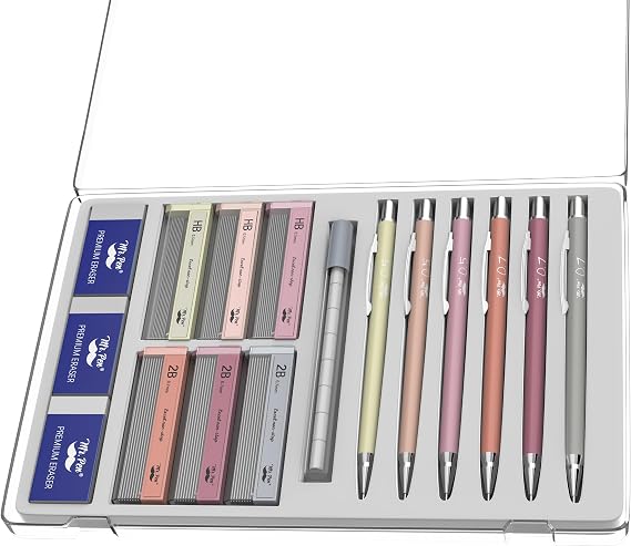 Mr. Pen- Cute Mechanical Pencil Set with Lead Refills & Erasers, 6 Pack