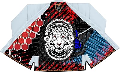 White Tiger Inner Sublimated Pro Brazilian Jiu Jitsu BJJ Kimono Gi Uniform Unisex - Belt Included