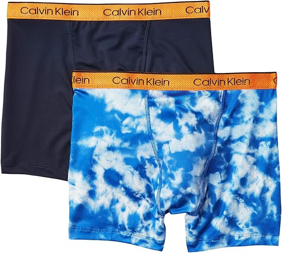 Calvin Klein Kids Boys' Performance Boxer Brief Underwear 2-Pack