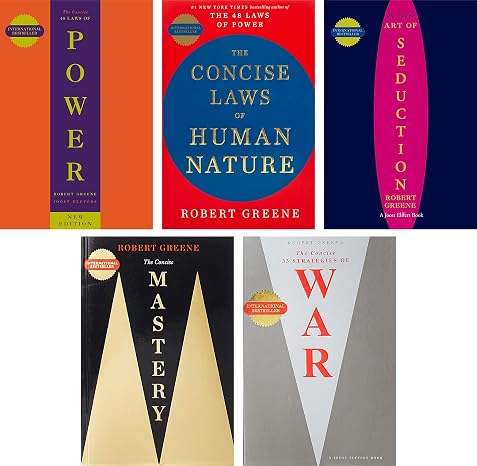 Robert Greene 5 Books Collection Set:The Concise 48 Laws Of Power,The Concise Laws of Human Nature,The Concise Mastery,The Concise Art of Seduction & The Concise 33 Strategies Of War(Concise Editions)