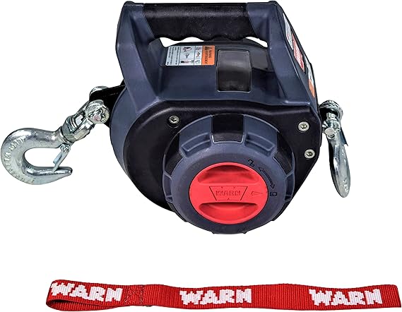 WARN 101570 Drill Winch, 750 lb Capacity with 30 ft Steel Rope, Portable