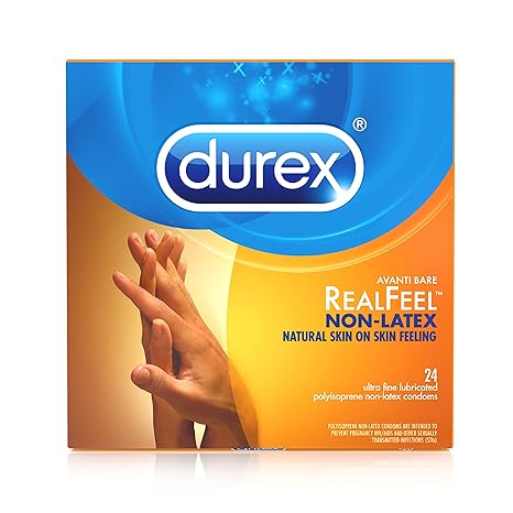 Durex Avanti Bare RealFeel Non-Latex Condom, 24 Count