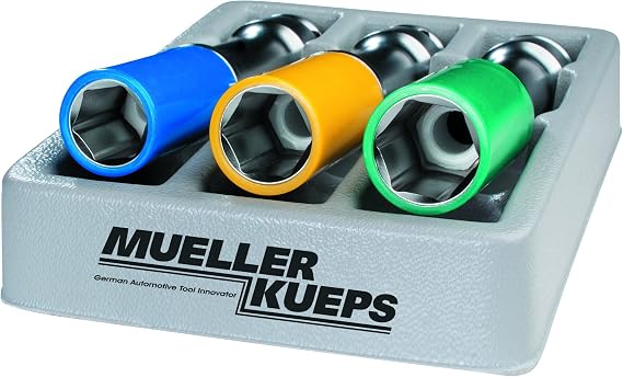 Mueller-Kueps 800 200 Silver 3 Piece Wheel Mounting Socket Kit (XL)