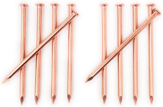 4 Inch Copper Nails - Pack of 10 Solid Copper Nail Spikes