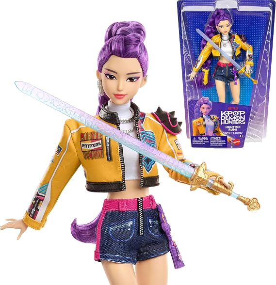 Mattel Kpop Demon Hunters HUNTR/X Rumi Fashion Doll | Wearing How Its Done Performance Look, Sword Accessory, Inspired by the Movie