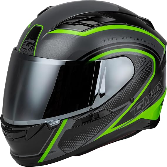 Gmax FF-98 Aftershock Full Face Helmet with Rear LED Light