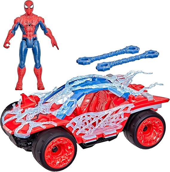 Marvel Studios Spider-Man: Brand New Day ActionVerse Stretch & Blast Buggy, 11.4-cm Action Figure & Vehicle Toy Set, Super Hero Toys, Ages 4+
