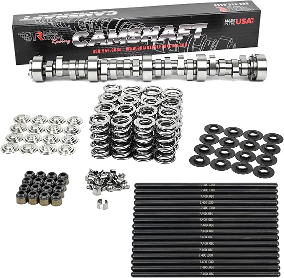 Brian Tooley Racing BTR LS1 Stage 3 Naturally Aspirated N/A Camshaft, LS Dual Valve Spring Kit (.660" Lift) with Titanium Retainers & 7.400" LS Chromoly Pushrods -Fits LS1 LS2 LS6 5.3 5.7 6.0