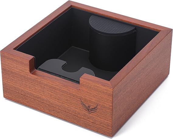 Espresso Knock Box Rosewood Portafilter Tamping Stand