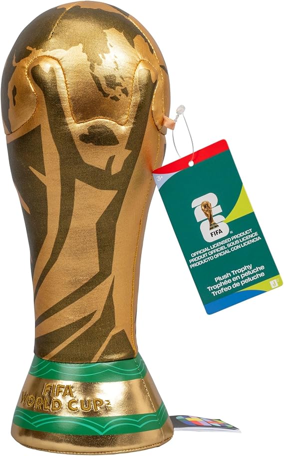 Jazwares FIFA JPFI00012 World Cup 26TM Plush Cup, 9.84 in, Official Collector's Item 2026, Ages 3+, Official Product