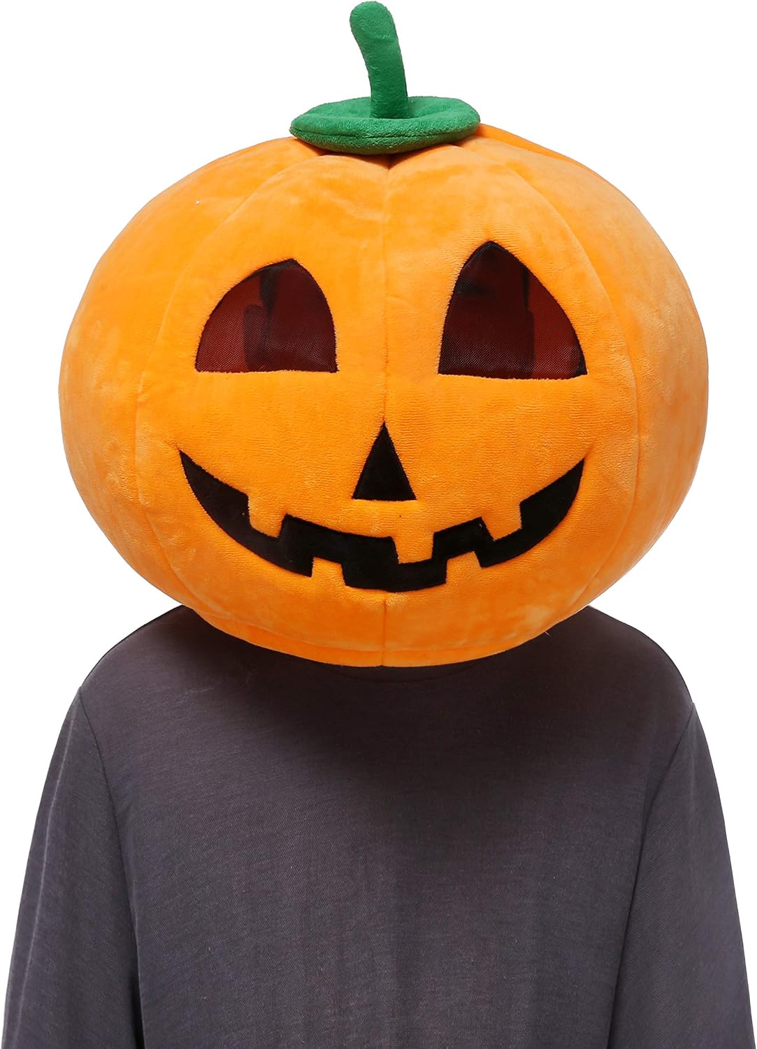 Plush Halloween Pumpkin Head Mask Mascot Costume