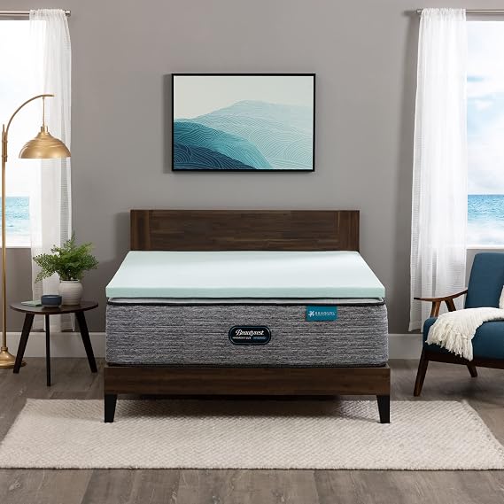 Beautyrest ThermaGel 2-Inch Gel Memory Foam Mattress Topper, Twin