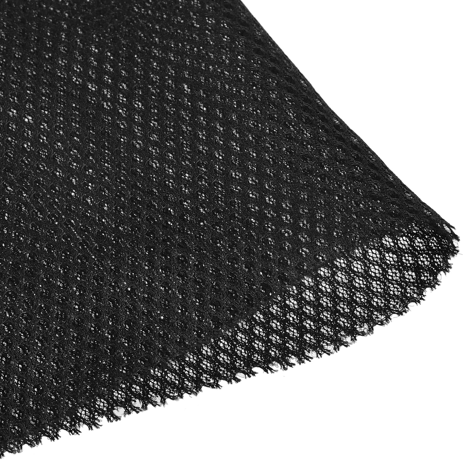 sourcing map Black Speaker Mesh Grill Cloth (not cane webbing) Stereo Box Fabric Dustproof Audio Cloth 50cm x 140cm 20 inches x 55 inches