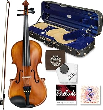 Kennedy Violins Louis Carpini G2 Violin Outfit CLEARANCE Carrying Case and Accessories Included - Solid Maple Wood and Ebony Fittings (4/4)